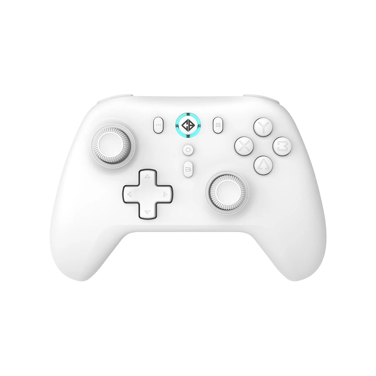 A white Cosmic Byte Blitz Wireless + Wired Controller for PC with visible buttons, joysticks, and a logo.