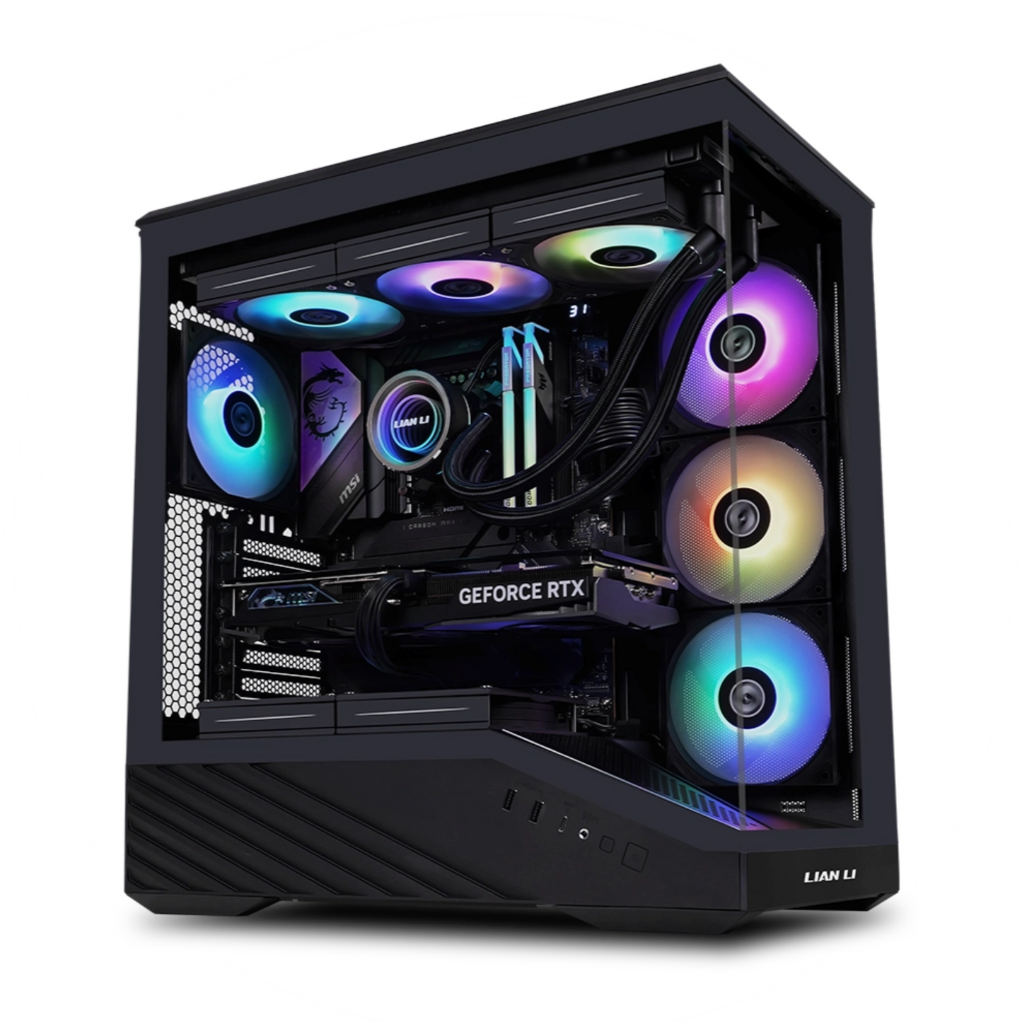 Case with a white background