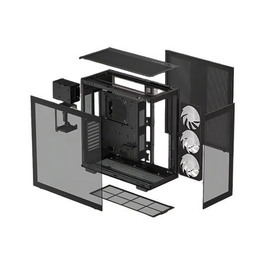 Case with a white background