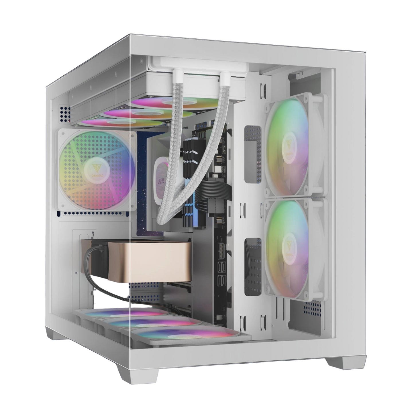 Case with a white background