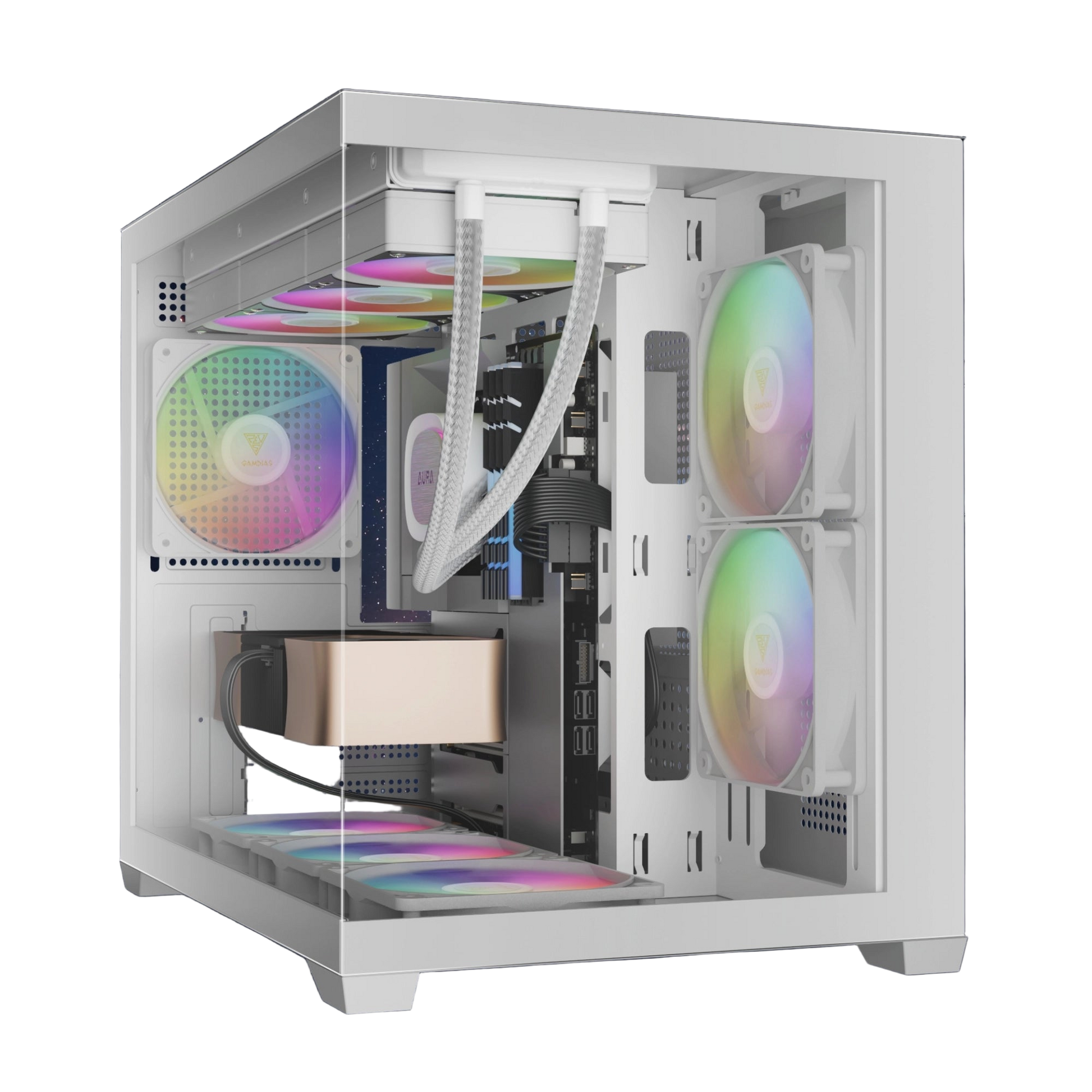 Case with a white background