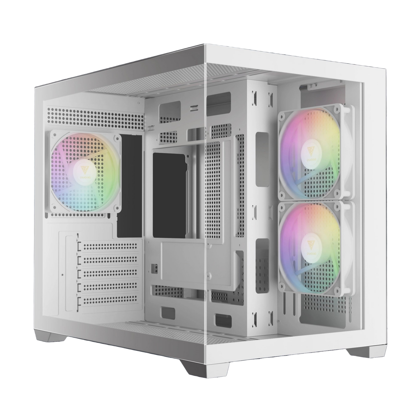 Case with a white background