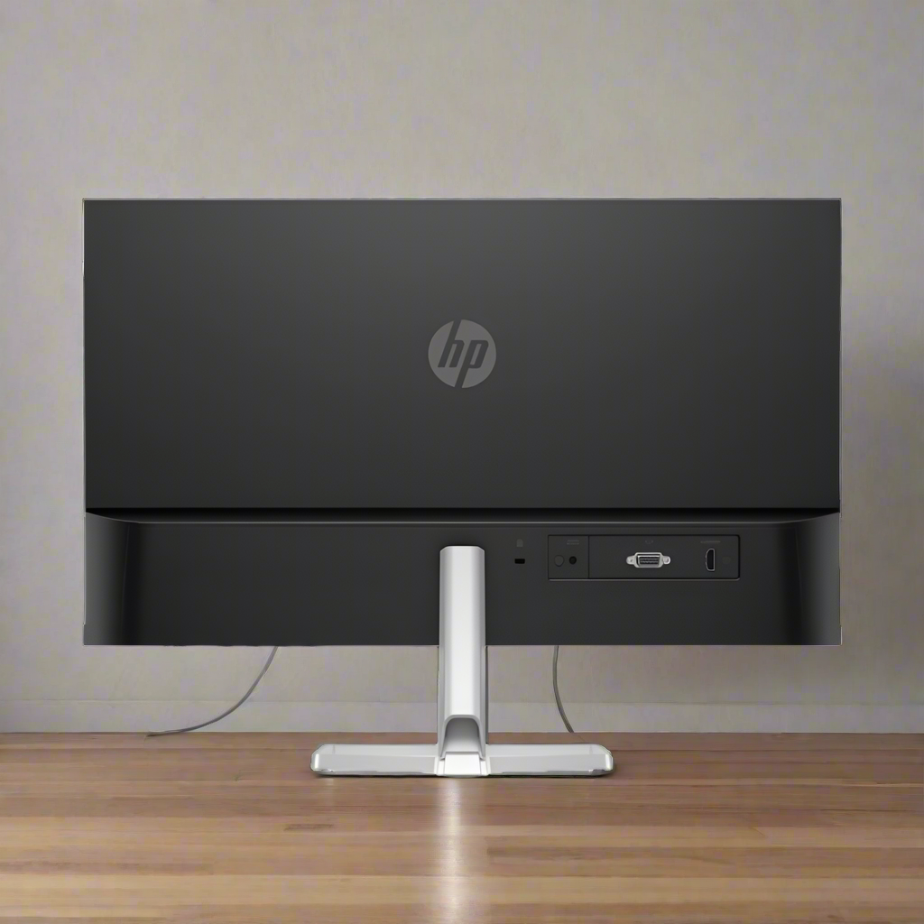 HP monitor with stand on a white background