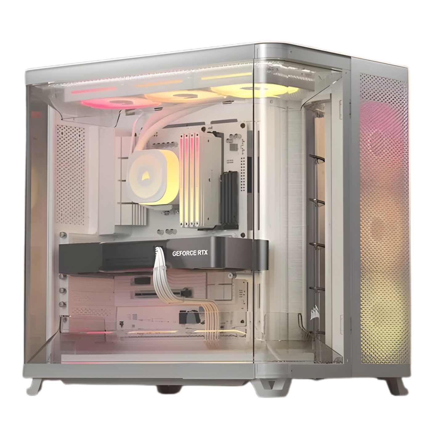 Case with a white background