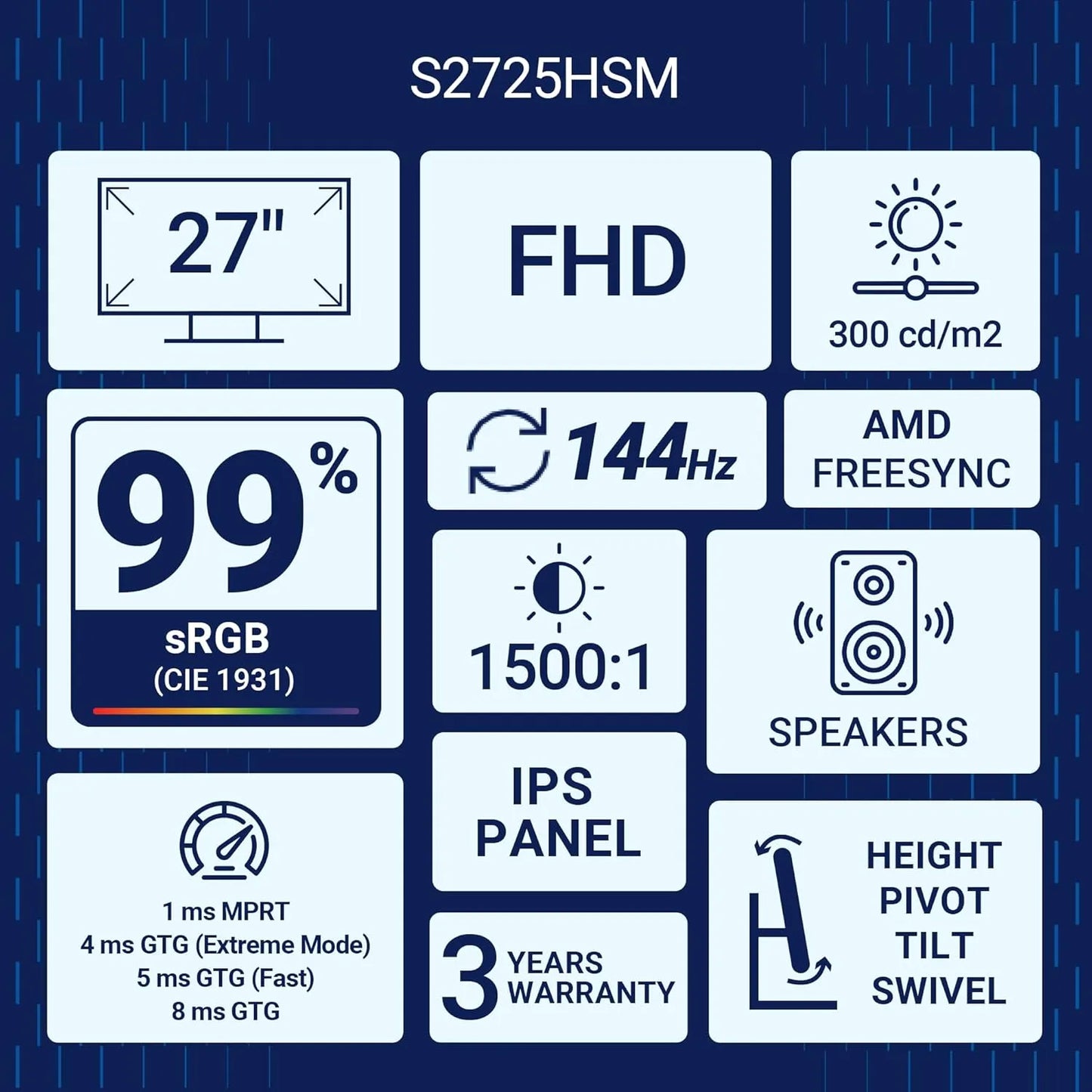 Dell 27-Inch 144Hz FHD Monitor