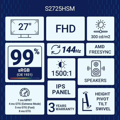 Dell 27-Inch 144Hz FHD Monitor