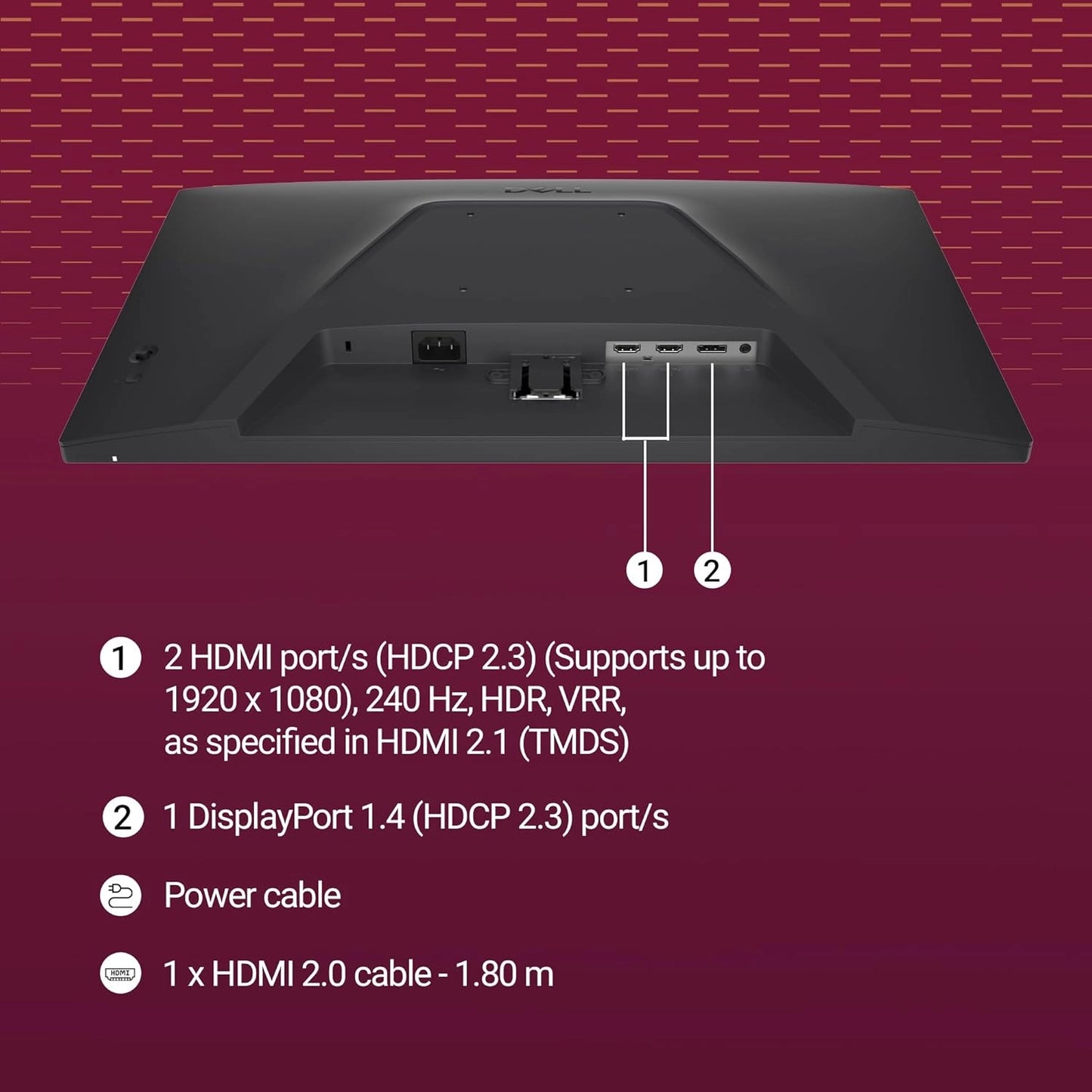 डेल 24-इंच 100Hz FHD मॉनिटर