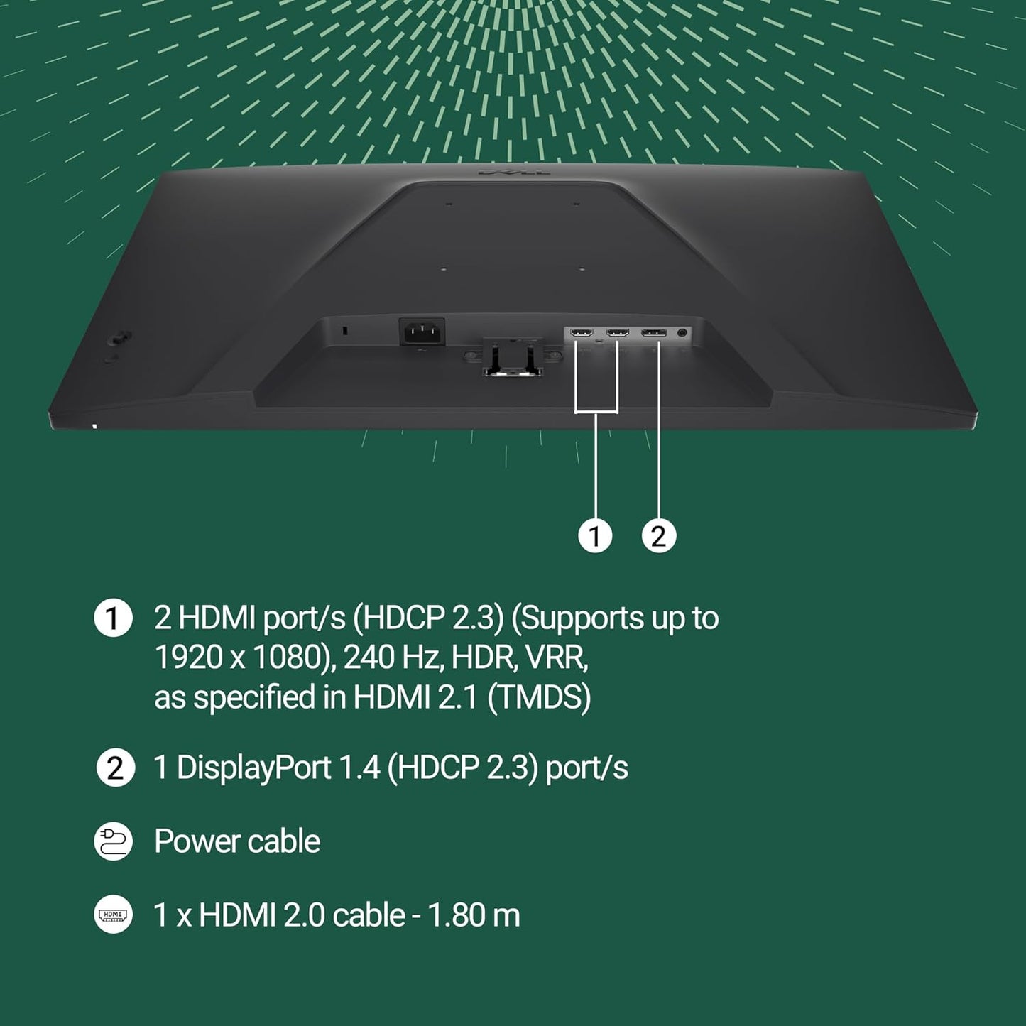 डेल 24-इंच 100Hz FHD मॉनिटर