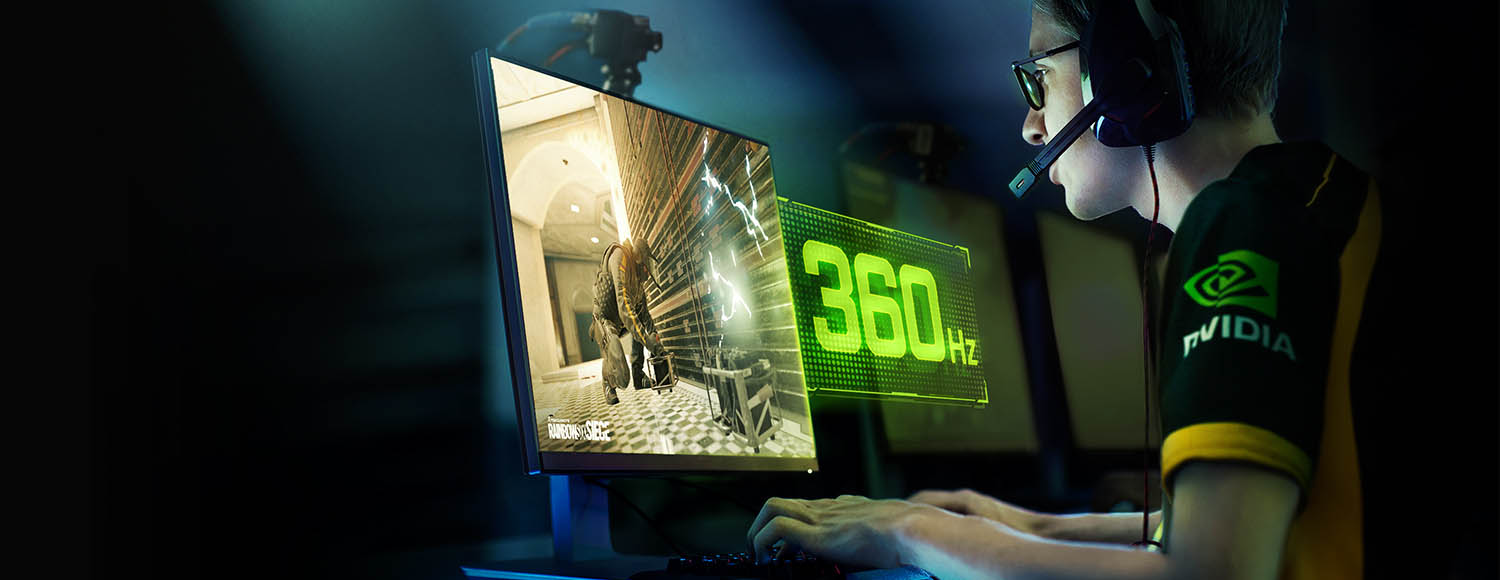 Gamer playing on Bitspace Gaming PC 360 Hz Monitor 